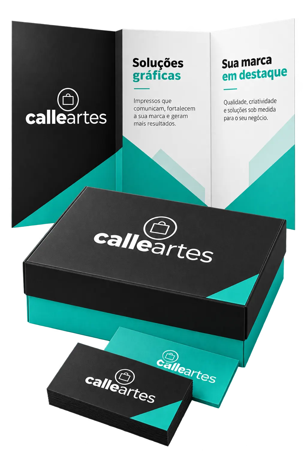 Materiais gráficos personalizados Calleartes